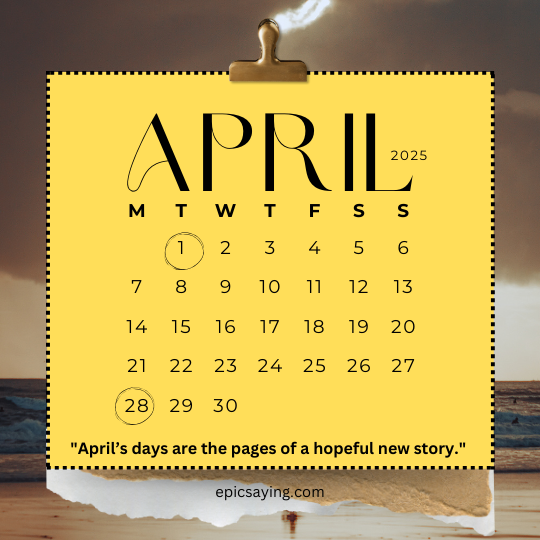 April Quotes for Calendar