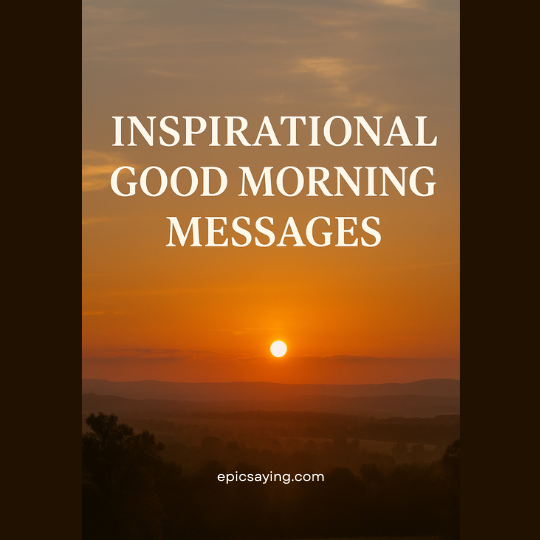 Inspirational Good Morning Messages